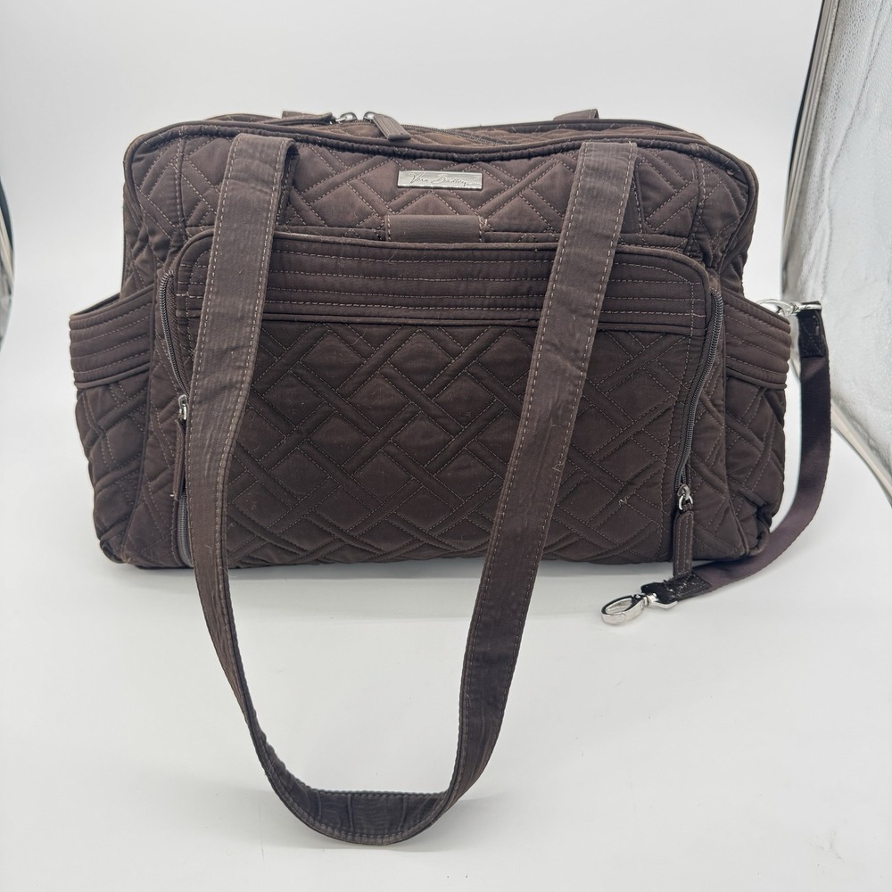 Vera Bradley Stroll Around Baby Bagโ Espresso Brown Quilted Diaper Tote Travel
